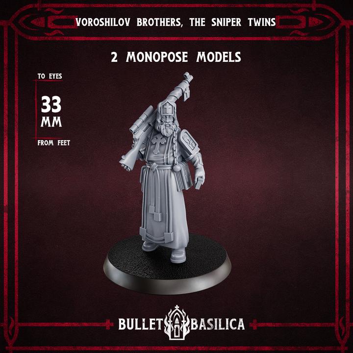 Grimdark Trench Warfare Proxy Miniatures – Holy Steel Sniper – 32mm Resin Warband