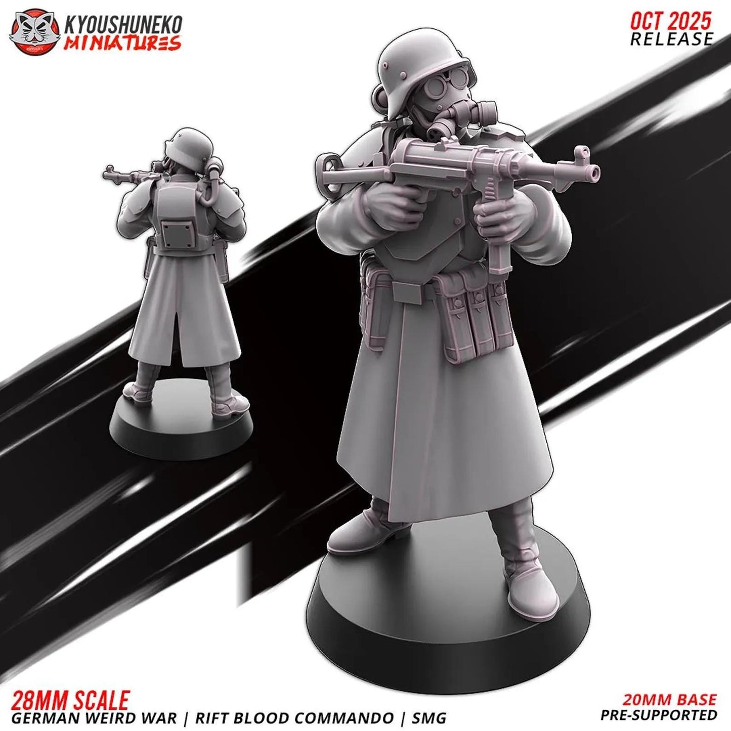 Weird War Infantry Platoon – Complete Set B (16 Miniatures) – 28mm 32mm Sci-Fi WWII Tabletop Proxies
