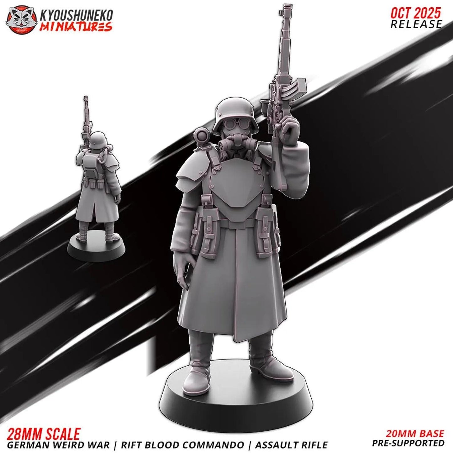 Weird War Infantry Platoon – Complete Set B (16 Miniatures) – 28mm 32mm Sci-Fi WWII Tabletop Proxies