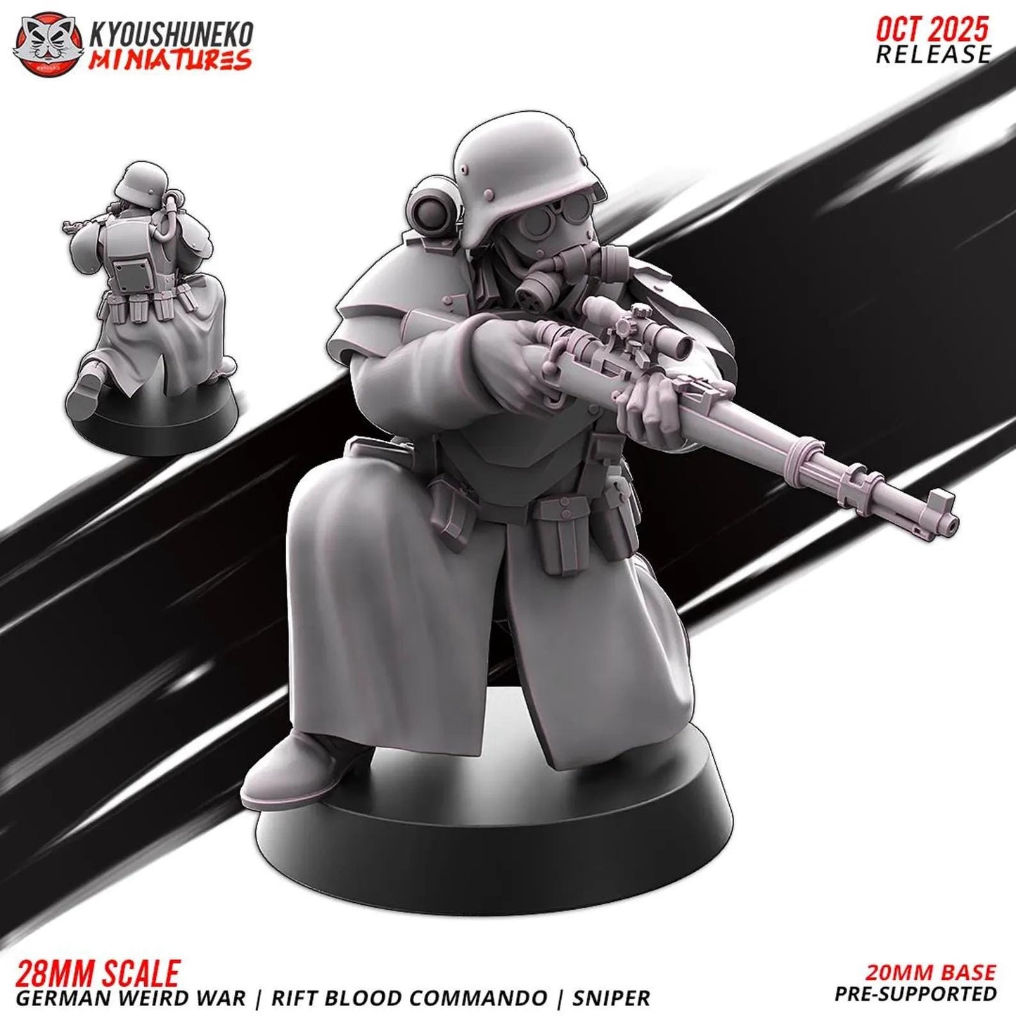 Weird War Infantry Platoon – Complete Set B (16 Miniatures) – 28mm 32mm Sci-Fi WWII Tabletop Proxies