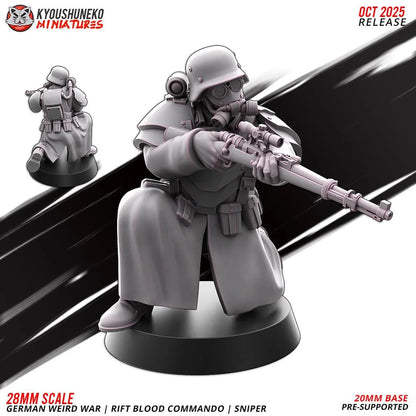 Weird War Infantry Platoon – Complete Set B (16 Miniatures) – 28mm 32mm Sci-Fi WWII Tabletop Proxies