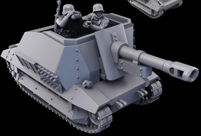 Weird War German SPG auf Geschutzwagen FCM36(f) – Vehicle Support – 28mm 32mm Sci-Fi WWII Tabletop Proxies