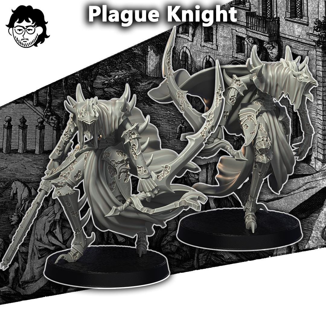 Grimdark Trench Warfare Plague Knight A Proxy Miniatures – 32mm Resin Wargaming Models