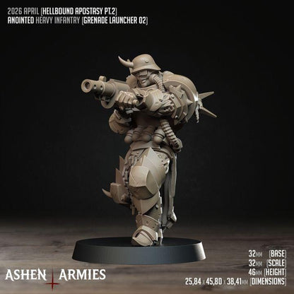 Grimdark Trench Warfare Proxy Miniatures – Anointed Warband Expansion Set Ashen Armies