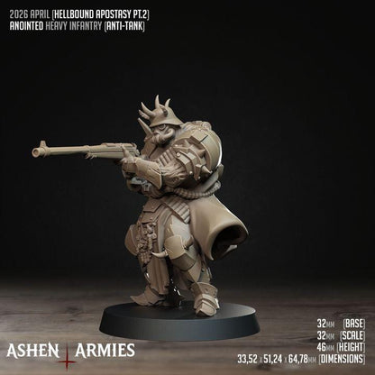 Grimdark Trench Warfare Proxy Miniatures – Anointed Warband Expansion Set Ashen Armies