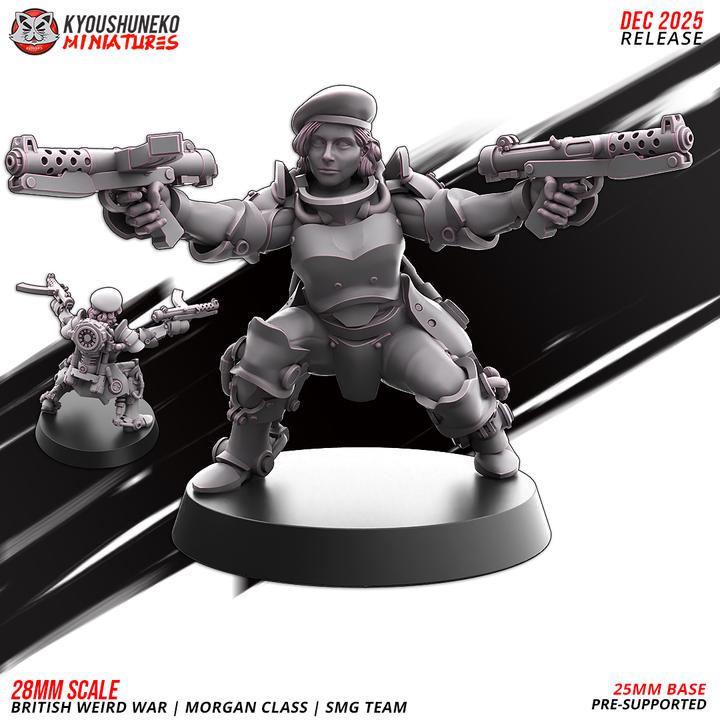 Weird War Infantry Squad – British Commonwealth- Infantry SMG (5 Miniatures) –  - 28mm 32mm Sci-Fi WWII Tabletop Proxies