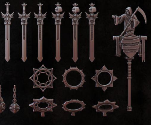 Sale - Grimdark Trench Warfare Bit Set Gothic Decor A –  Bit Pack Set Proxy Miniatures for Tabletop Wargaming