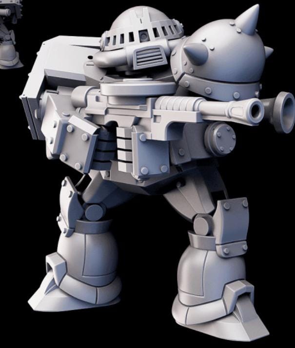 Weird War Japan Heavy Attack Mech  – Heavy Walker – 28mm Sci-Fi WWII Tabletop Proxies