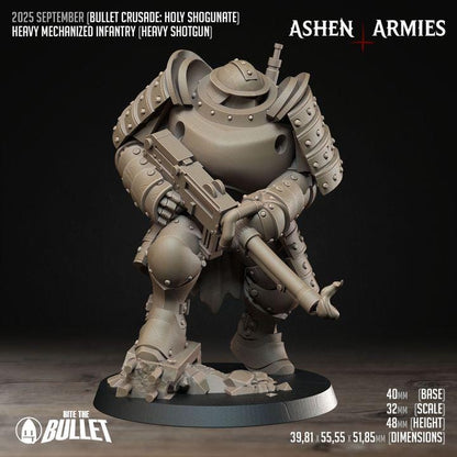 Trench Crusade Compatibel - Shogunate Heavy Mechanized Infanterie- Warfare Proxy Miniatures – 32mm Resin Grimdark Miniature
