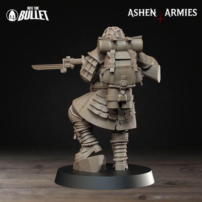 Trench Crusade Compatibel - Shogunate Yeomen (4 Miniatures) - Warfare Proxy Miniatures – 32mm Resin Grimdark Miniature