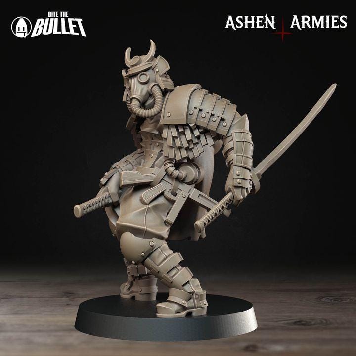 Trench Crusade Compatibel - Shogunate Trench Cleric (3 Miniatures) - Warfare Proxy Miniatures – 32mm Resin Grimdark Miniature