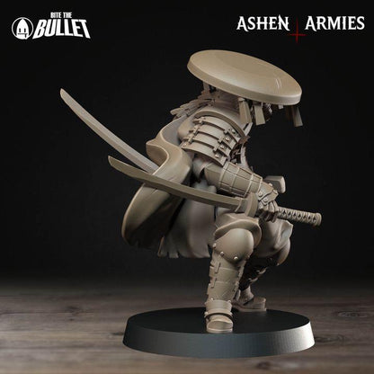 Trench Crusade Compatibel - Shogunate Trench Cleric (3 Miniatures) - Warfare Proxy Miniatures – 32mm Resin Grimdark Miniature