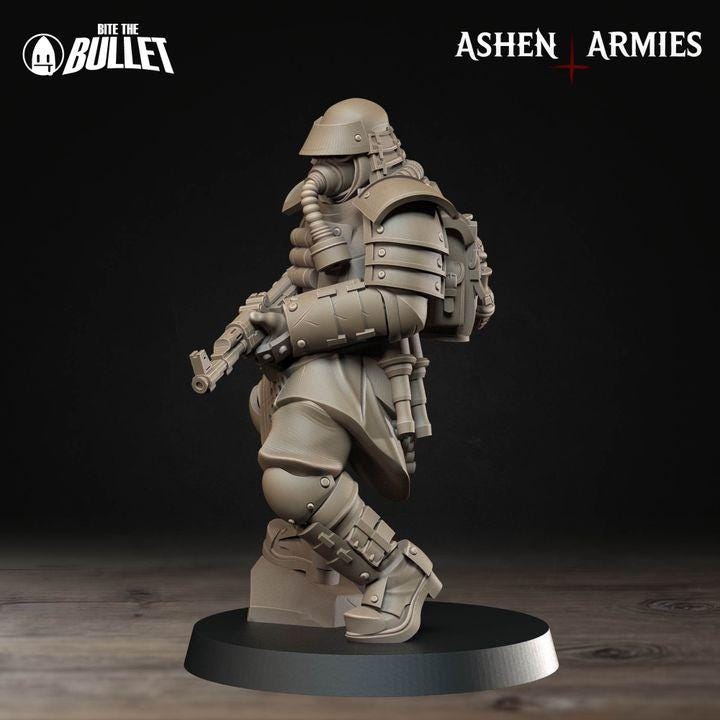 Trench Crusade Compatibel - Shogunate Combat Engineer (6 Miniatures) - Warfare Proxy Miniatures – 32mm Resin Grimdark Miniature