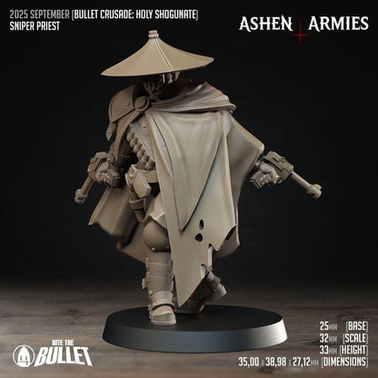 Trench Crusade Compatibel - Shogunate Sniper Priest (3 Miniatures) - Warfare Proxy Miniatures – 32mm Resin Grimdark Miniature