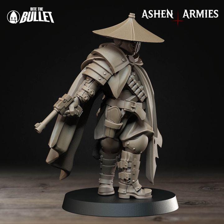 Trench Crusade Compatibel - Shogunate Sniper Priest (3 Miniatures) - Warfare Proxy Miniatures – 32mm Resin Grimdark Miniature