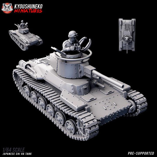Weird War Japan Chi-Ha Tank – Support Tank – 28mm Sci-Fi WWII Tabletop Proxies
