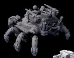 Weird War Japan Kani Class Coast Walker – Heavy Walker – 28mm Sci-Fi WWII Tabletop Proxies