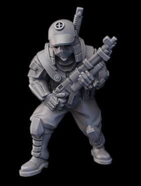 Weird War Japan Infantry Squad – Elite Shadow Units (5 Miniatures) – 28mm Sci-Fi WWII Tabletop Proxies