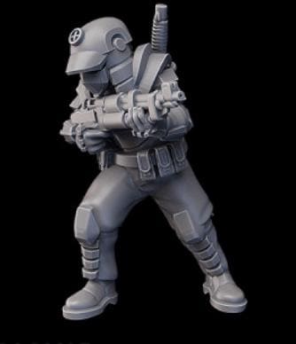 Weird War Japan Infantry Squad – Elite Shadow Units (5 Miniatures) – 28mm Sci-Fi WWII Tabletop Proxies