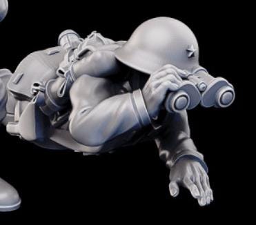 Weird War Japan Infantry Squad – Scout Team – 28mm Sci-Fi WWII Tabletop Proxies
