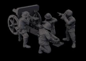 Weird War Japan Type 94 74mm Artillery – Support Artillery – 28mm Sci-Fi WWII Tabletop Proxies