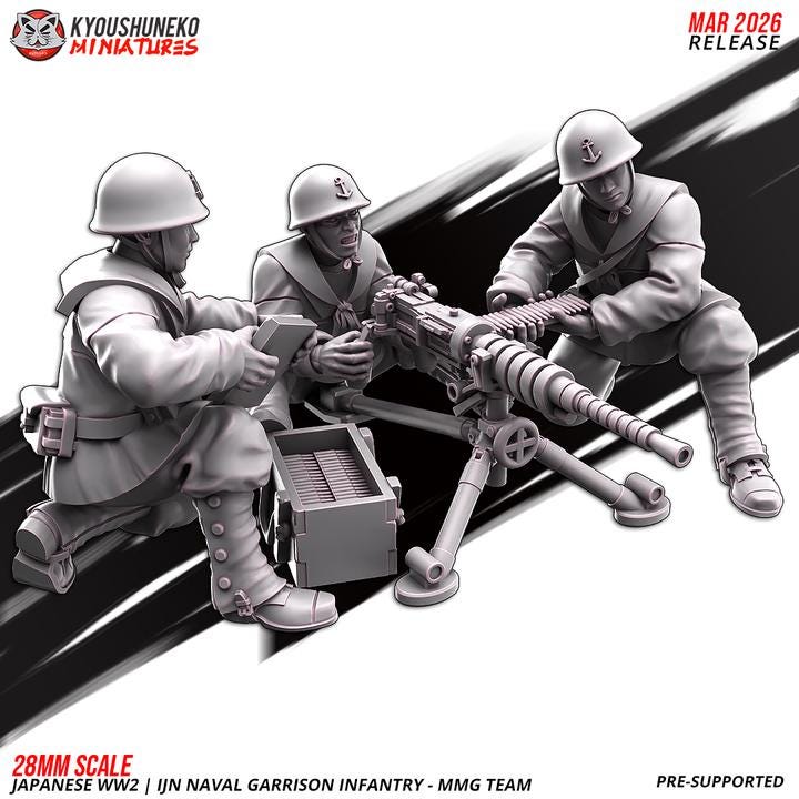 Weird War Japan Naval Platoon – Troops and Support – 28mm 32mm WW2 Konflikt47 / Bolt Action Compatibel