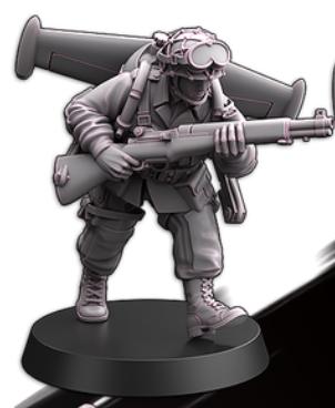 Weird War Infantry Squad – USA Jet Pack Rifleman (6 Miniatures) – 28mm 32mm WW2 Konflikt 47 / Bolt Action Compatibel