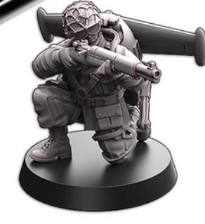 Weird War Infantry Squad – USA Jet Pack Rifleman B (6 Miniatures) – 28mm 32mm WW2 Konflikt 47 / Bolt Action Compatibel