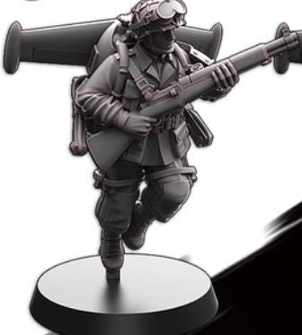 Weird War Infantry Squad – USA Jet Pack Rifleman B (6 Miniatures) – 28mm 32mm WW2 Konflikt 47 / Bolt Action Compatibel