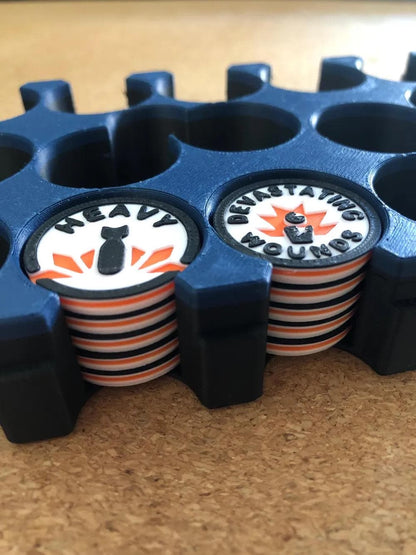Tabletop Wargame Tokens Set with Storage Box – Expand Status Markers for Miniature Games – Objective Markers for Sci-Fi Fantasy Wargaming