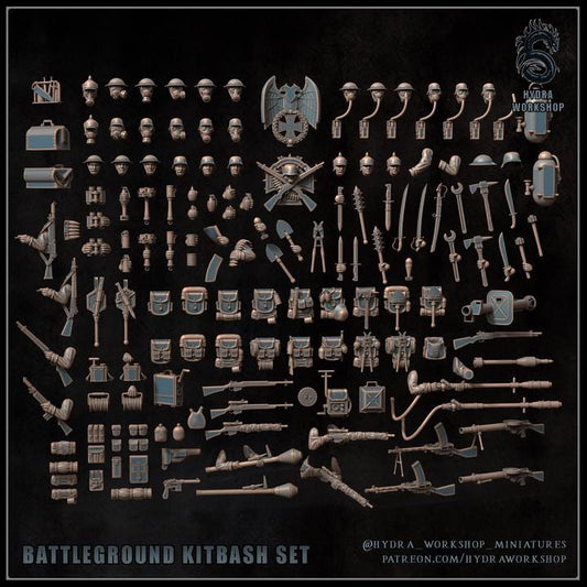 Grimdark Trench Warfare Bit Set Heretic –  Bit Pack Set Proxy Miniatures for Tabletop Wargaming