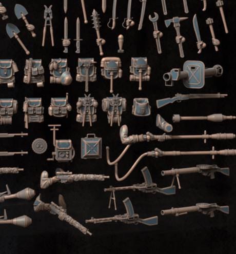 Grimdark Trench Warfare Bit Set Heretic –  Bit Pack Set Proxy Miniatures for Tabletop Wargaming