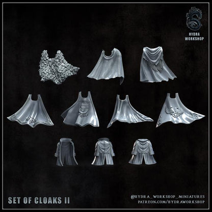 Grimdark Cloak Bit Set –  Bit Pack Set Proxy Miniatures for Tabletop Wargaming