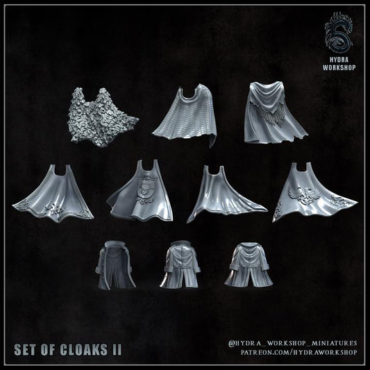 Grimdark Cloak Bit Set –  Bit Pack Set Proxy Miniatures for Tabletop Wargaming