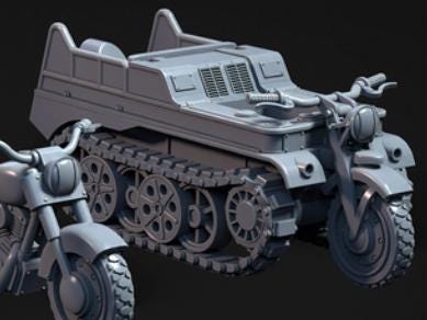 Grimdark Bike Bit Set –  Bit Pack Set Proxy Miniatures for Tabletop Wargaming