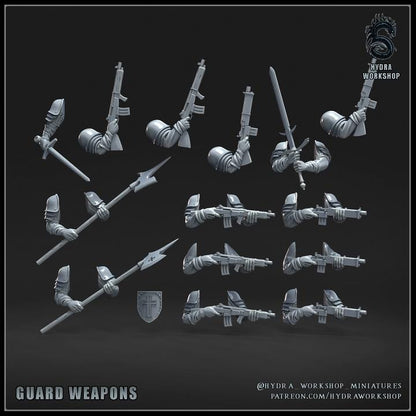 Grimdark Guard Bit Set –  Bit Pack Set Proxy Miniatures for Tabletop Wargaming