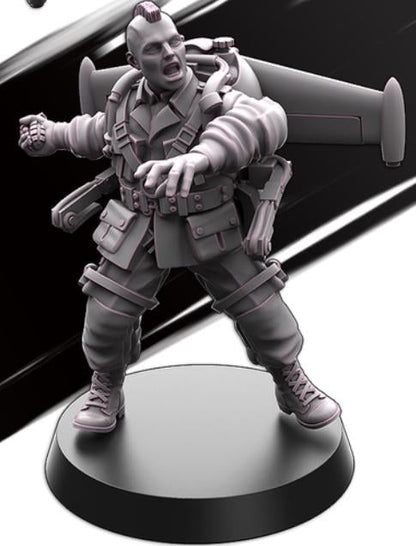 Weird War Infantry Squad – USA Jet Pack Grenade Team (2 Miniatures) – 28mm 32mm WW2 Konflikt 47 / Bolt Action Compatibel