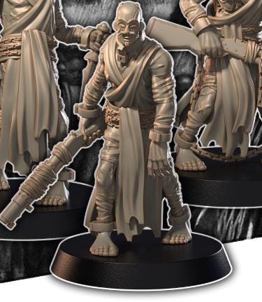 Grimdark Trench Proxy Miniatures – Wretched Infantry Set by Dimomodels
