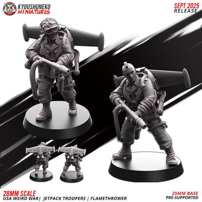 25 Miniatures Weird War Infantry Platoon – USMC Jet Pack – 28mm 32mm WW2 Konflikt 47 / Bolt Action Compatibel
