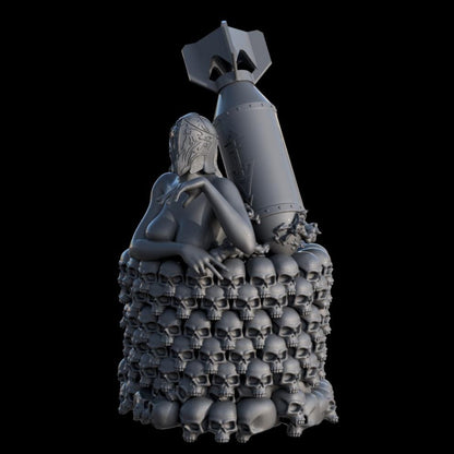 Grimdark Trench Warfare Proxy Miniatures – Artillery Bath Witch