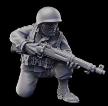 Weird War Infantry Squad – USMC Riflemen Trooper (5 Miniatures) – 28mm Sci-Fi WWII Tabletop Proxies