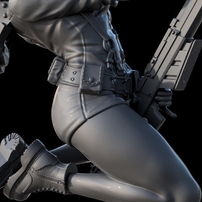 Grimdark Trench Warfare Proxy Miniatures – Anti Tank Girl Tabletop WW1 WW2 SCI FI Wargame