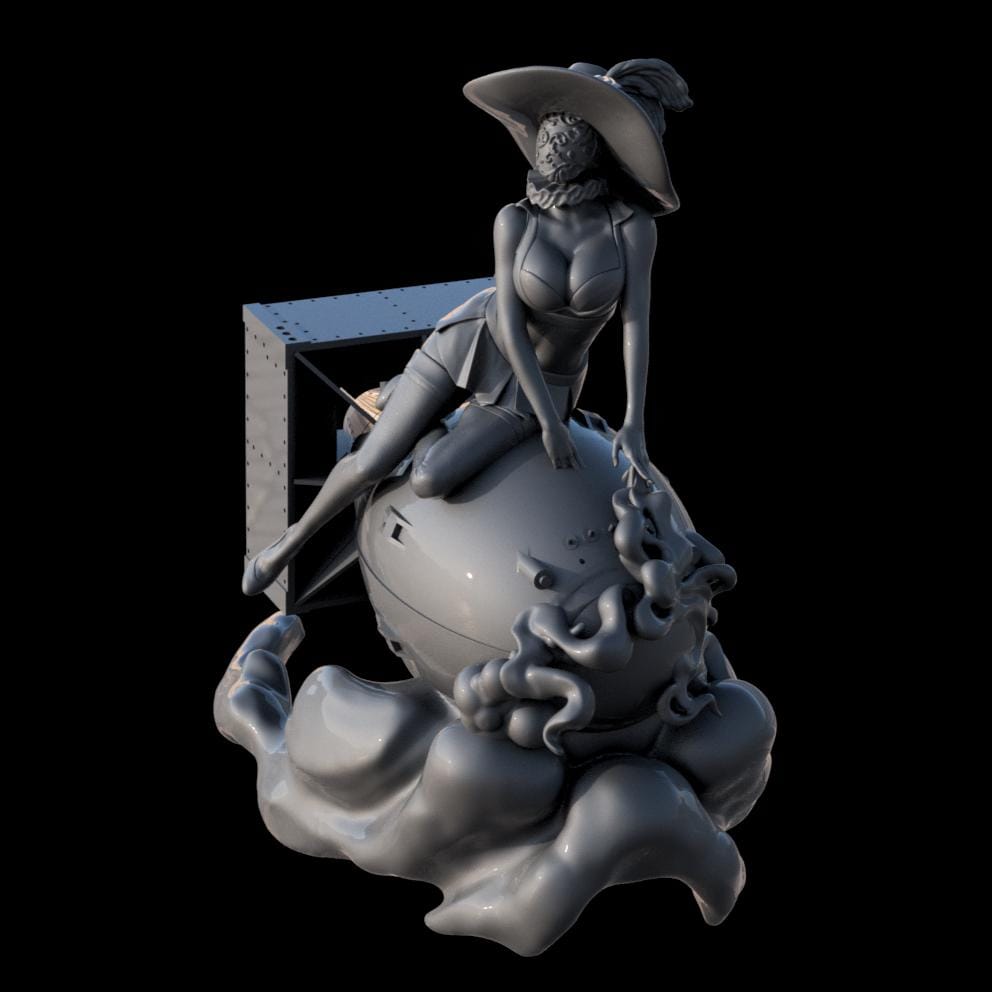 Grimdark Trench Warfare Proxy Miniatures – Artillery Elona Bomb Witch