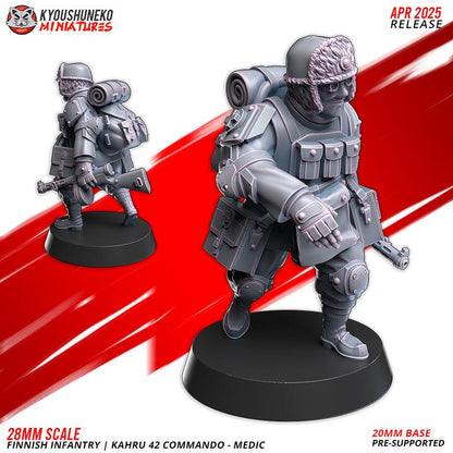 Weird War Support Platoon Army 10pcs – Finnish Set Walker,Mortar,HMG,Rifleman – 28mm 32mm WW2 Sci Fi Wargame Konflikt 47 / Bolt Action Proxy