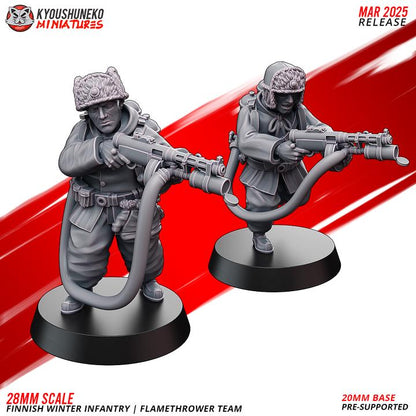 Weird War Support Platoon Army  15pcs – Finnish Set A PAK,MG,Flamethrower,RPG – 28mm 32mm WW2 Sci Fi Wargame Konflikt 47 / Bolt Action Proxy