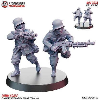 Weird War Support Platoon Army  15pcs – Finnish Set B Tank,Sniper,Flamethrower,HMG – 28mm 32mm WW2 Wargame Konflikt 47 / Bolt Action Proxy