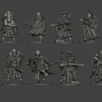 Grimdark Trench Proxy Miniature –Gaelic Storm Trooper Force Soldier – Tabletop Figure