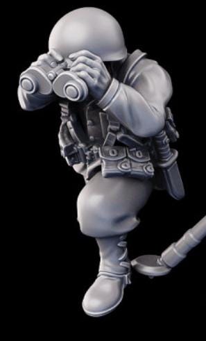 Weird War Infantry Squad – USMC Heavy Mortar Team (3 Miniatures) – 28mm Sci-Fi WWII Tabletop Proxies
