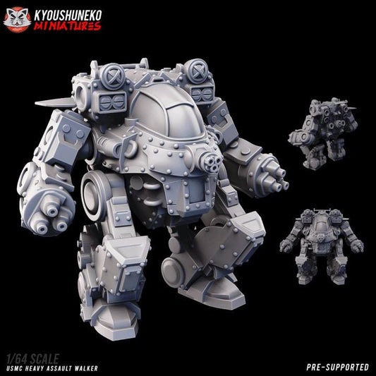 Weird War USMC – Heavy Assault Walker – 28mm Sci-Fi WWII Tabletop Proxies