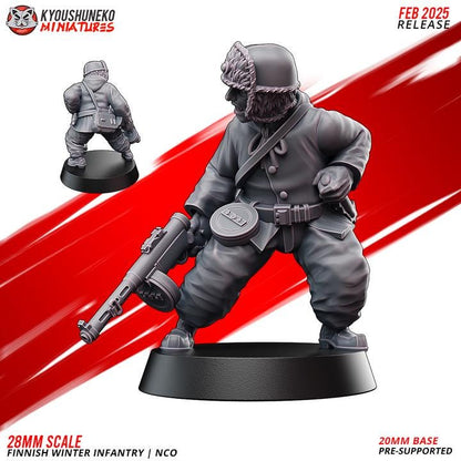 Weird War Infantry Platoon – Complete Set Finnish A (22 Miniatures) – 28mm 32mm WW2 - Tabletop Wargame Konflikt 47 / Bolt Action Proxy